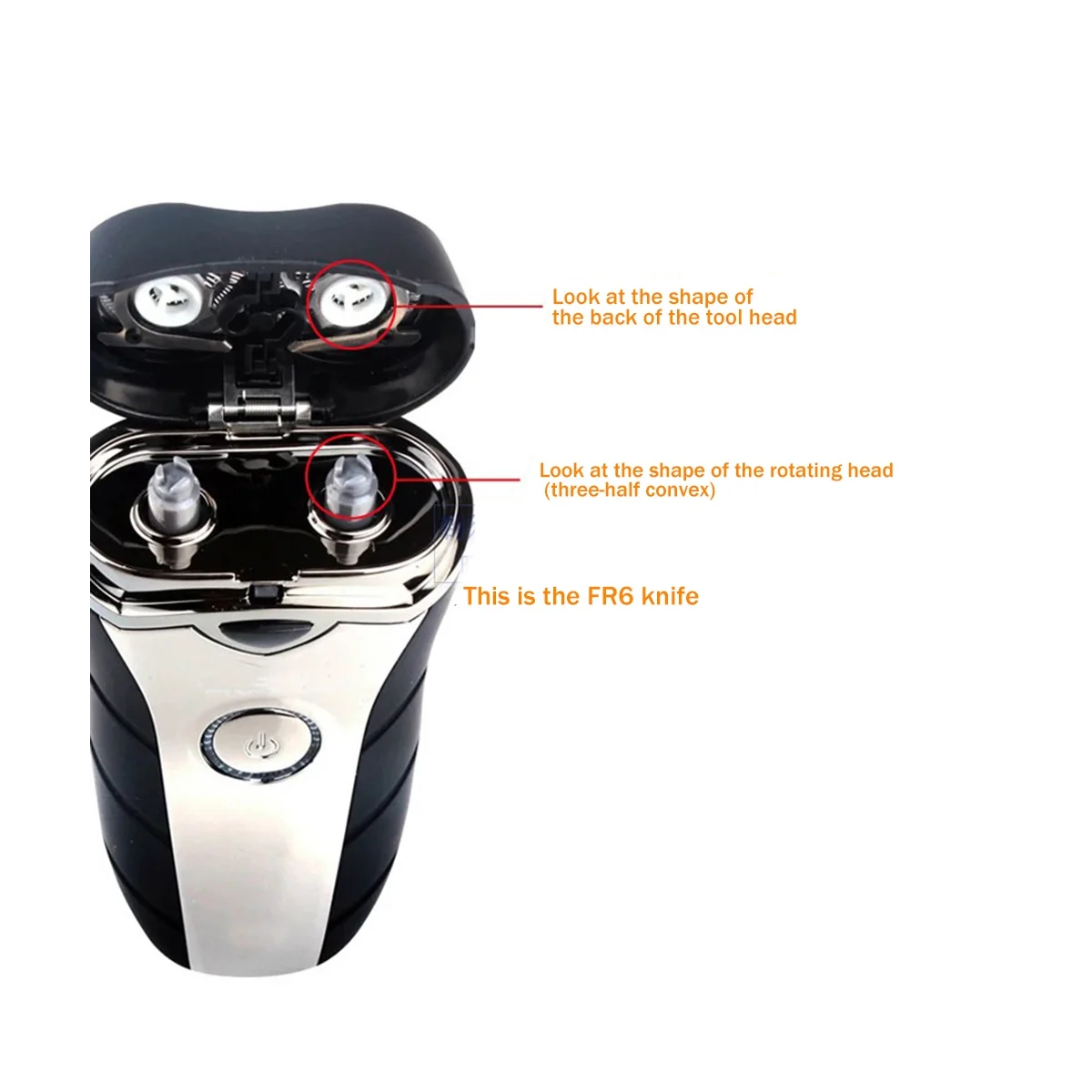 ใบมีดไฟฟ้า9ชิ้นสำหรับโกนหนวด FR6อุปกรณ์เปลี่ยนหัวมีดโกนวงแหวนคู่