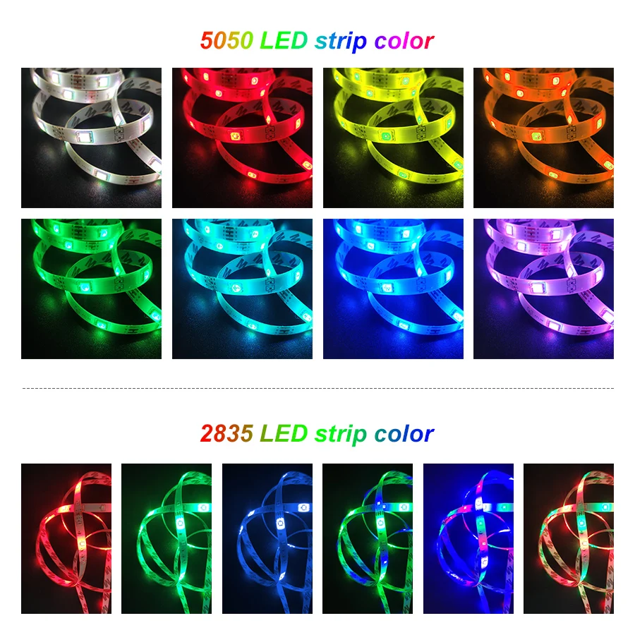 Smd 5050 rgb levou tira de luz, lâmpada de diodo de fita flexível, controlador bluetooth + dc 12v