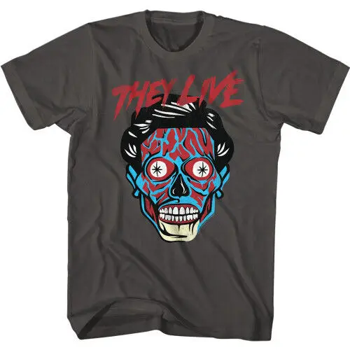 They Live Alien Head Smoke Adult T-Shirt