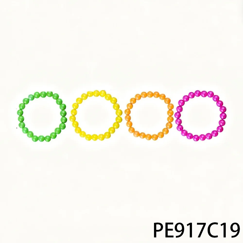 مجموعة أساور مطرزة ملونة كلاسيكية من PESENAR 80s - إكسسوارات حفلات نابضة بالحياة في الثمانينيات رائعة للعب الأدوار والكوسبلاي