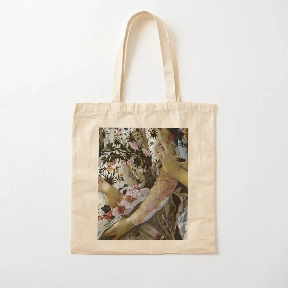 

Botticelli Primavera closeup vintage painting Tote Bag tote bag woman women bag Cloth Reusable bags