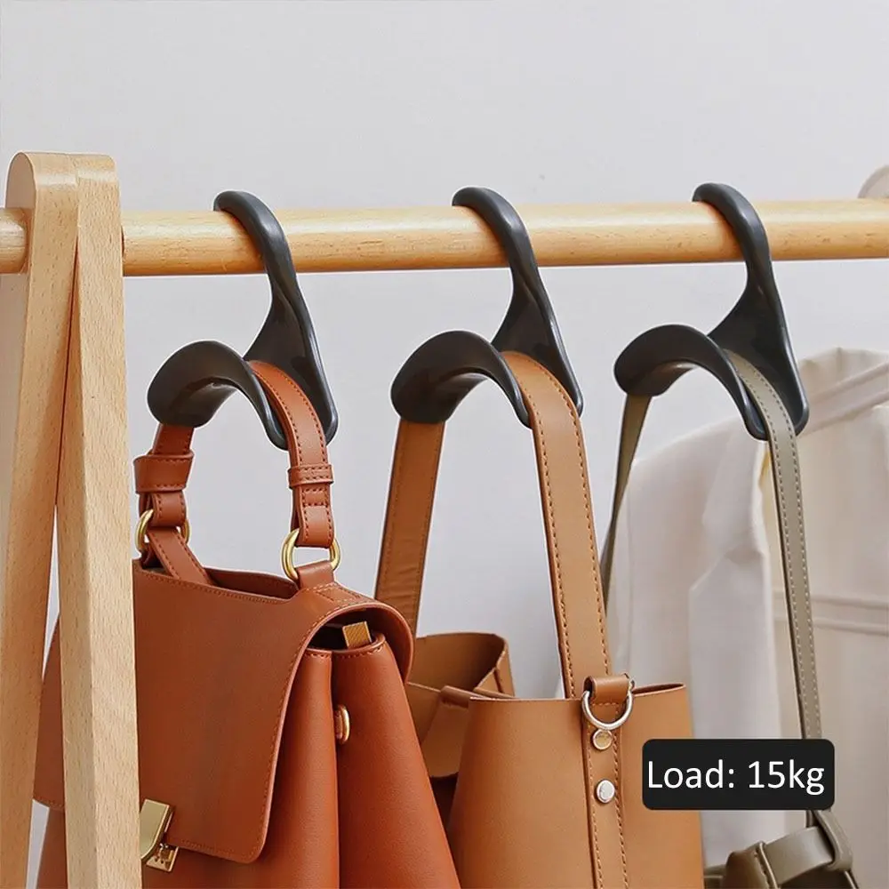 Closet Rod Hanging Storage Rack Multifunctional Anti-Damage Plastic Wardrobe Bag Hook Handbag Organizer Wardrobe