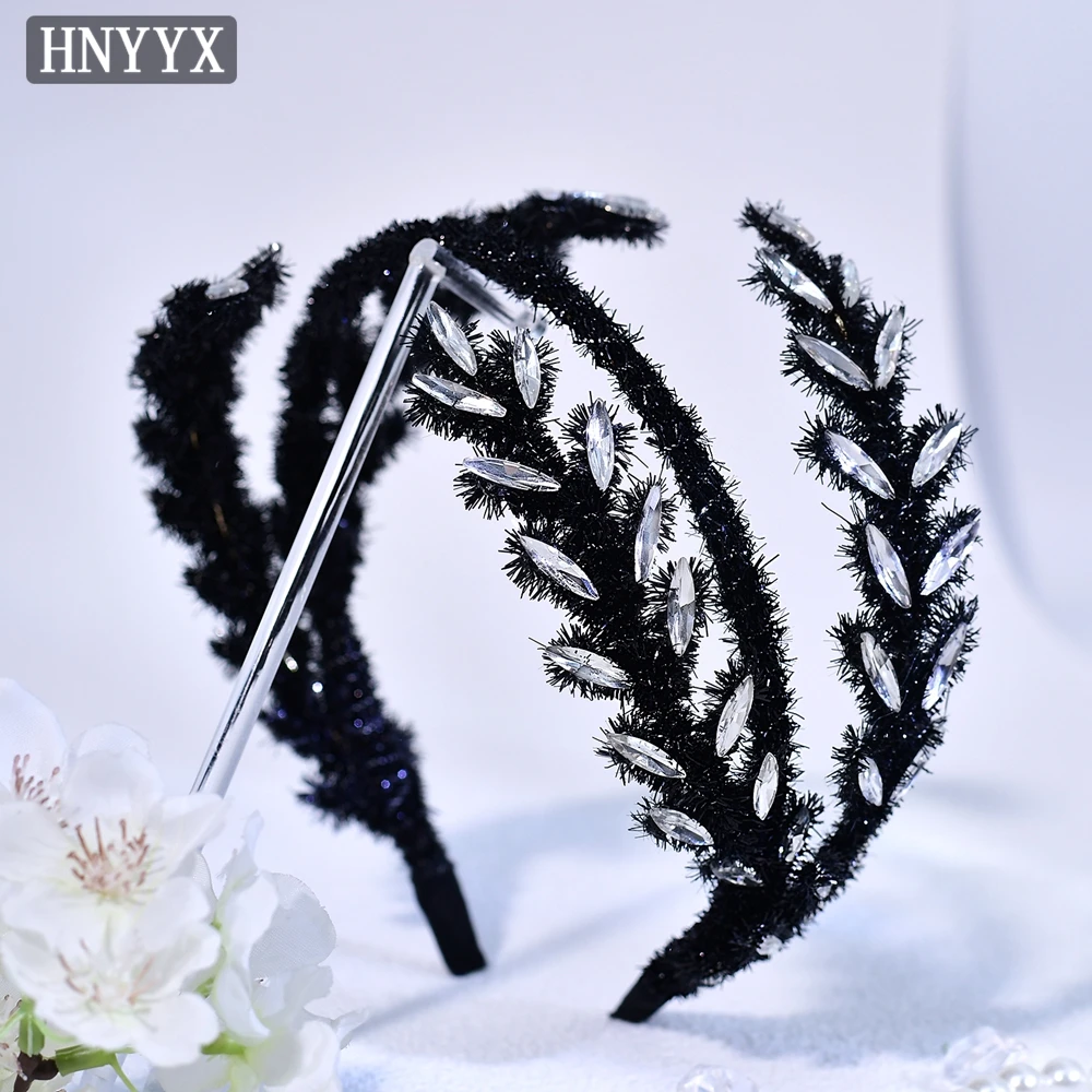 

HNYYX Exquisite Headband Shiny Rhinestone Handmade Hairbands Classic Women's Headwear Elegant Bridal Wedding Hair Accessory A386