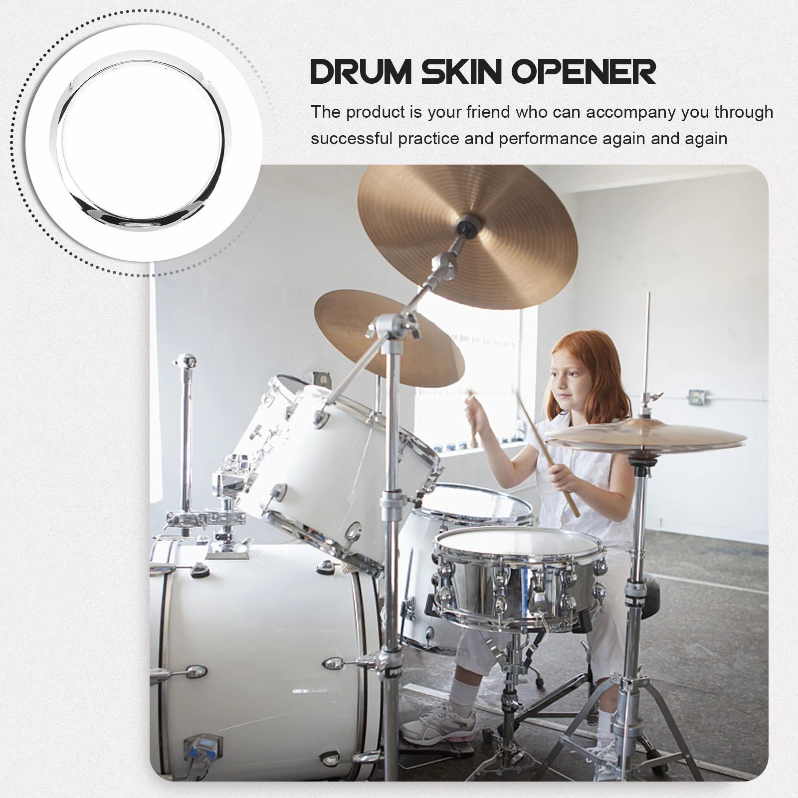 

Skin Opener Bass Drum Opening Protection Ring Accessories Parts Replacement Tool Creative Design Durable Charm Easy Clean Fine