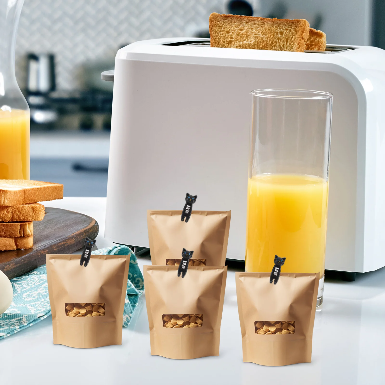 

12Pcs Unique Paper Clips Novelty Cartoon Design Clip Holders for Notes Receipts Chip Bags Decorative Organizers Home Office