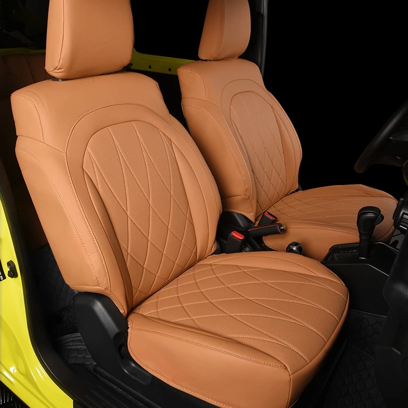 Car Seat Cove For Suzuki JIMNY Jb64 Jb74 Luxury Fully Surround Pad PU Leather Cushion Modified Water Proof Interior Accessories