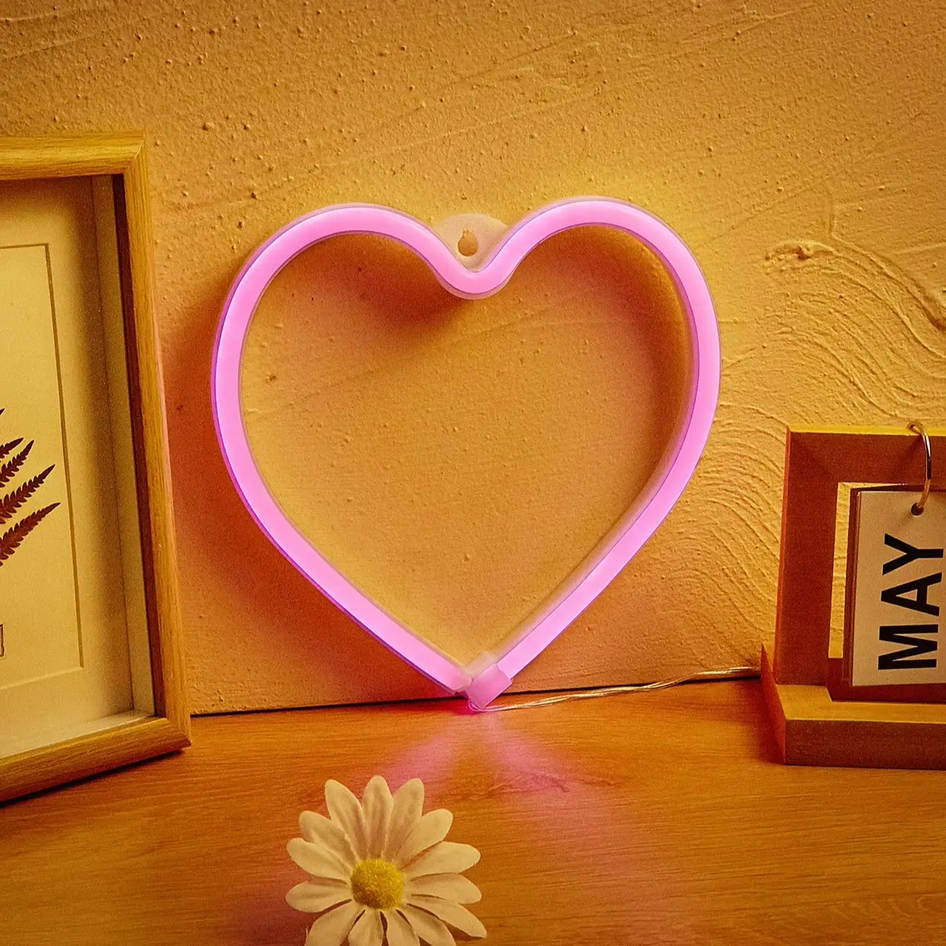 1 Pack, Cool Love Neon Light, Battery/USB Powered, Game Room Bedroom Party, Wedding Girl Boy Room Decor Light, Birthday