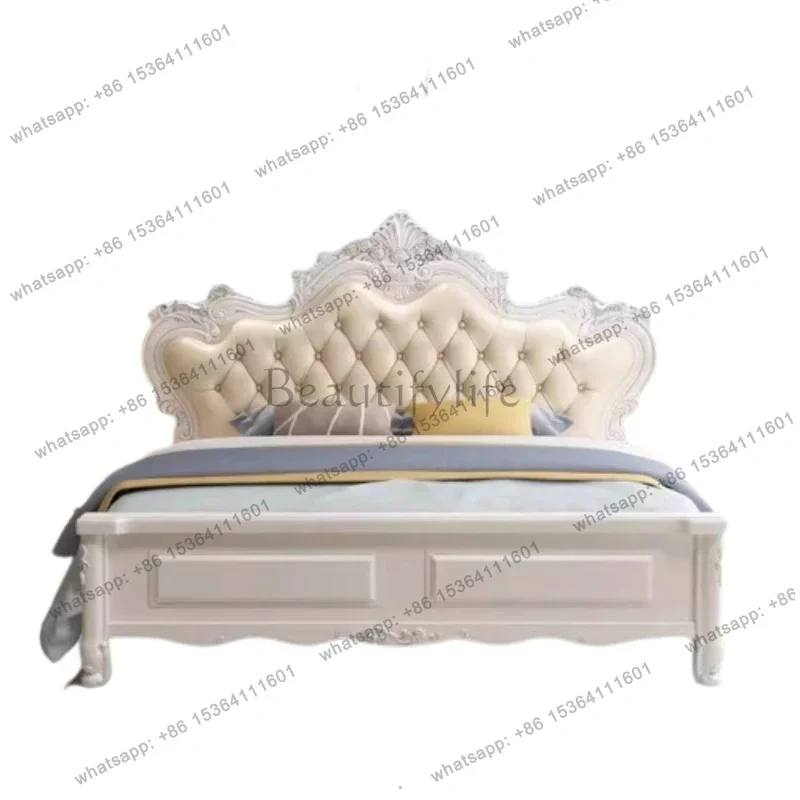 PG Modern High End Bed Minimalist Headboard Design Reading Light Luxury Bed High Quality Fashionable European Muebles Furniture