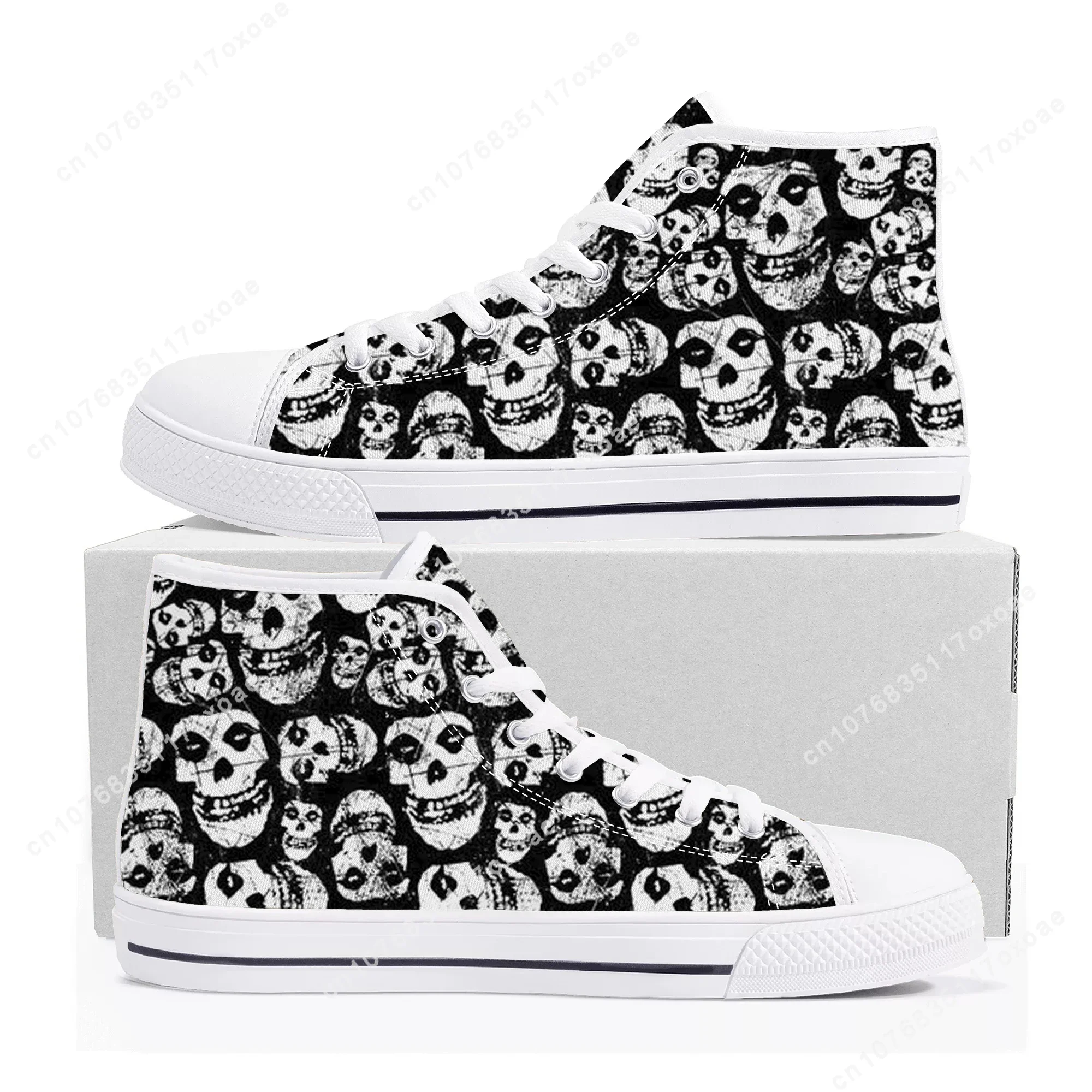 

Misfits Skull Shoes High Top Sneakers Mens Womens Teenager High Quality Canvas Sneaker Couple Casual Shoe Customize Shoe