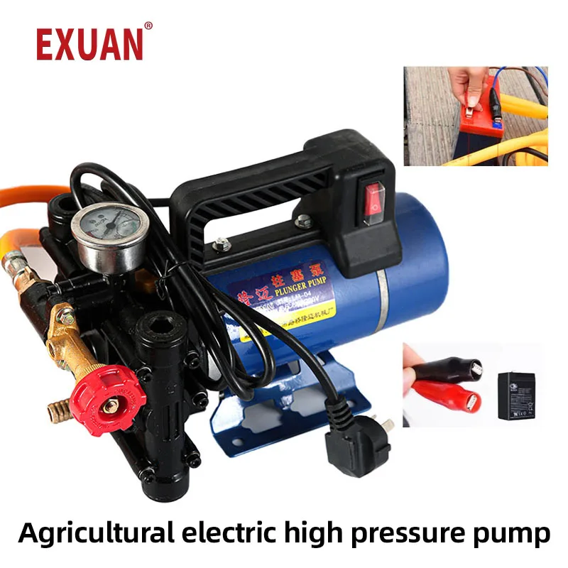 200W Agricultural Electric High Pressure Pump / Garden Tools Spraying Watering Car Wash Irrigation Double Cylinder Piston