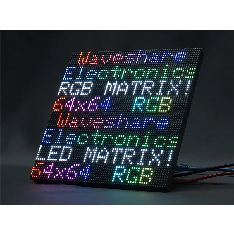 RGB Full-Color LED Matrix Panel 3mm Pitch 64×64 Pixels Adjustable Brightness Supports Raspberry Pi / for Arduino 5V / 4A