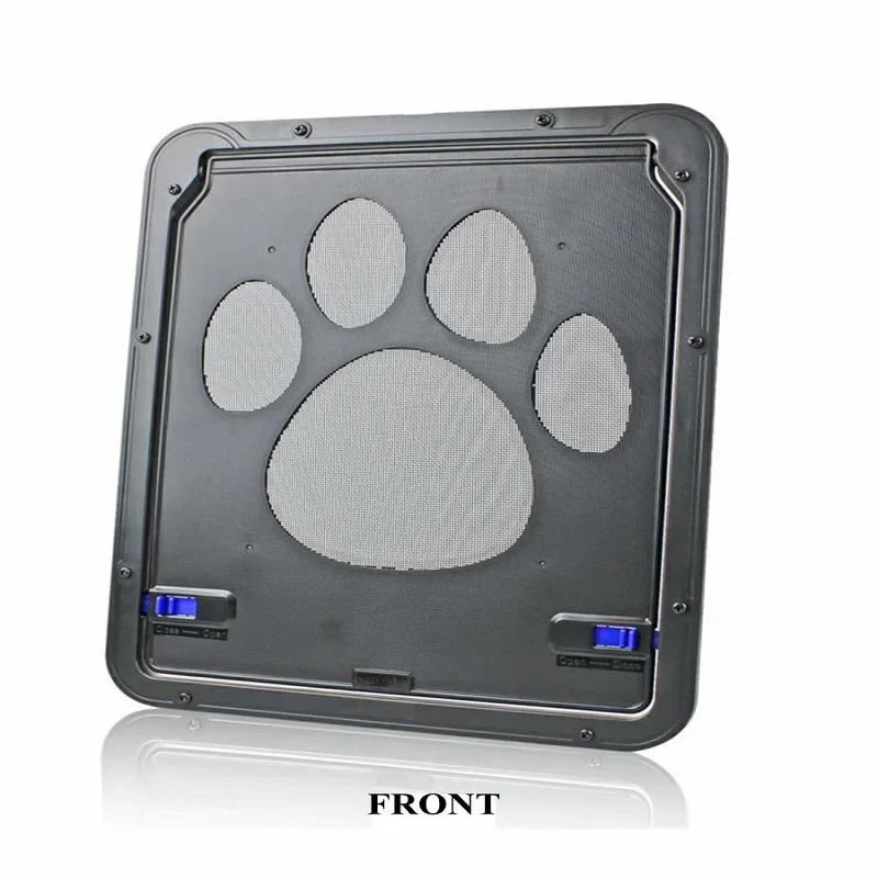 1pcs Pet Screen Door Kitten Puppy Security Mesh Gate Portable Dog Flap Door ABS Plastic Lockable Easy Install Small House