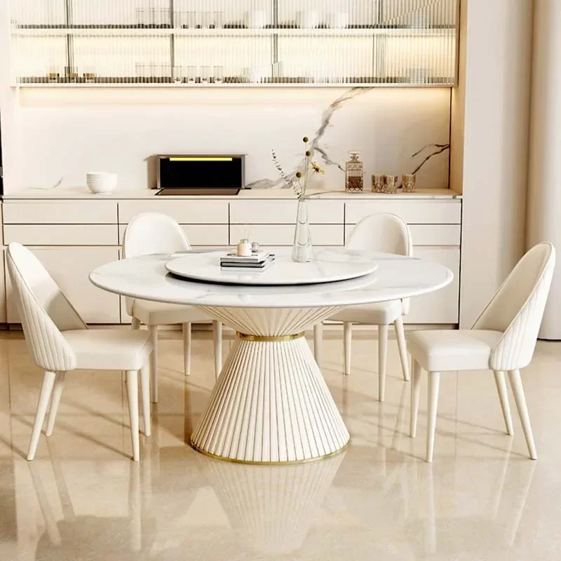 

Детский круглый стол, роскошный дизайнерский большой скандинавский кухонный обеденный стол для гостиной, современный сервисный салон, мебель для заднего двора