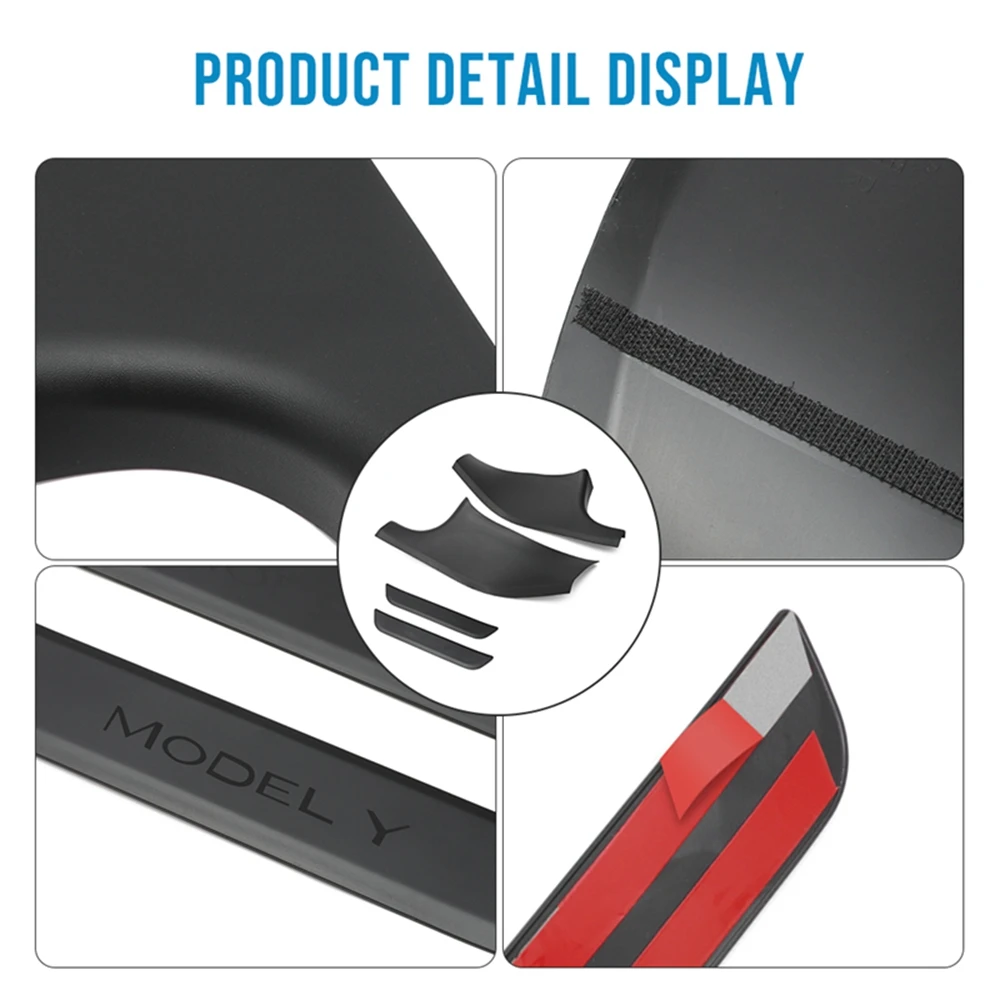Rear Door Sill Protector for Tesla Model Y Accessories Inner Guards Anti Kick Dirty Cover Welcome Foot Pedal Pads Mat Film Strip image 6