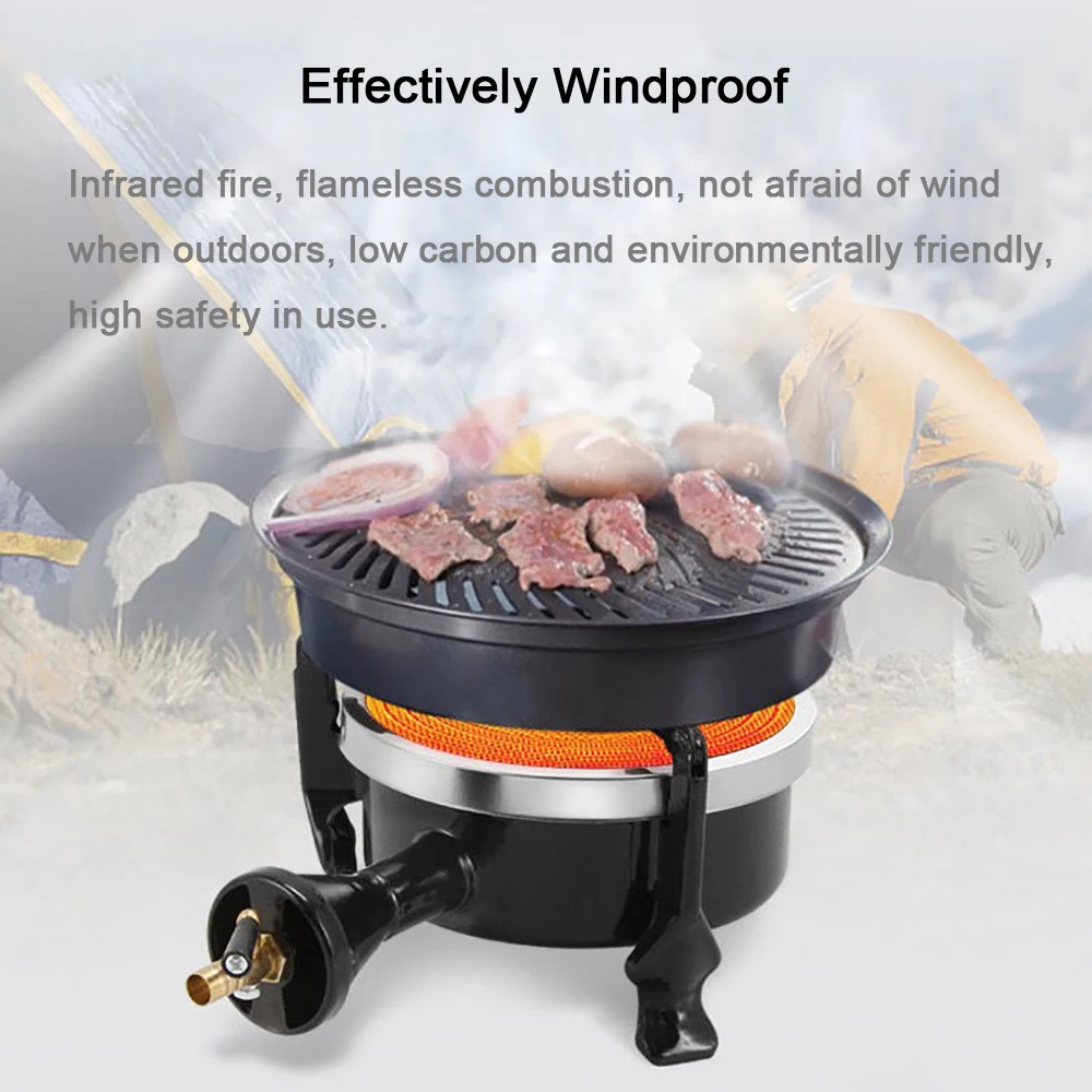 The New Outdoor Infrared Stove 2.9KW Portable Stove Camping Picnic Rapid Heating Propane Gas Infrared Burner Bbq Cookware Tools