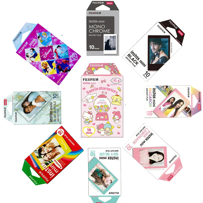 10 sheets Fujifilm instax mini 12 11 9 film Color Edge 3 Inch wide film for Instant Camera mini 8 7s 25  90 Photo paper