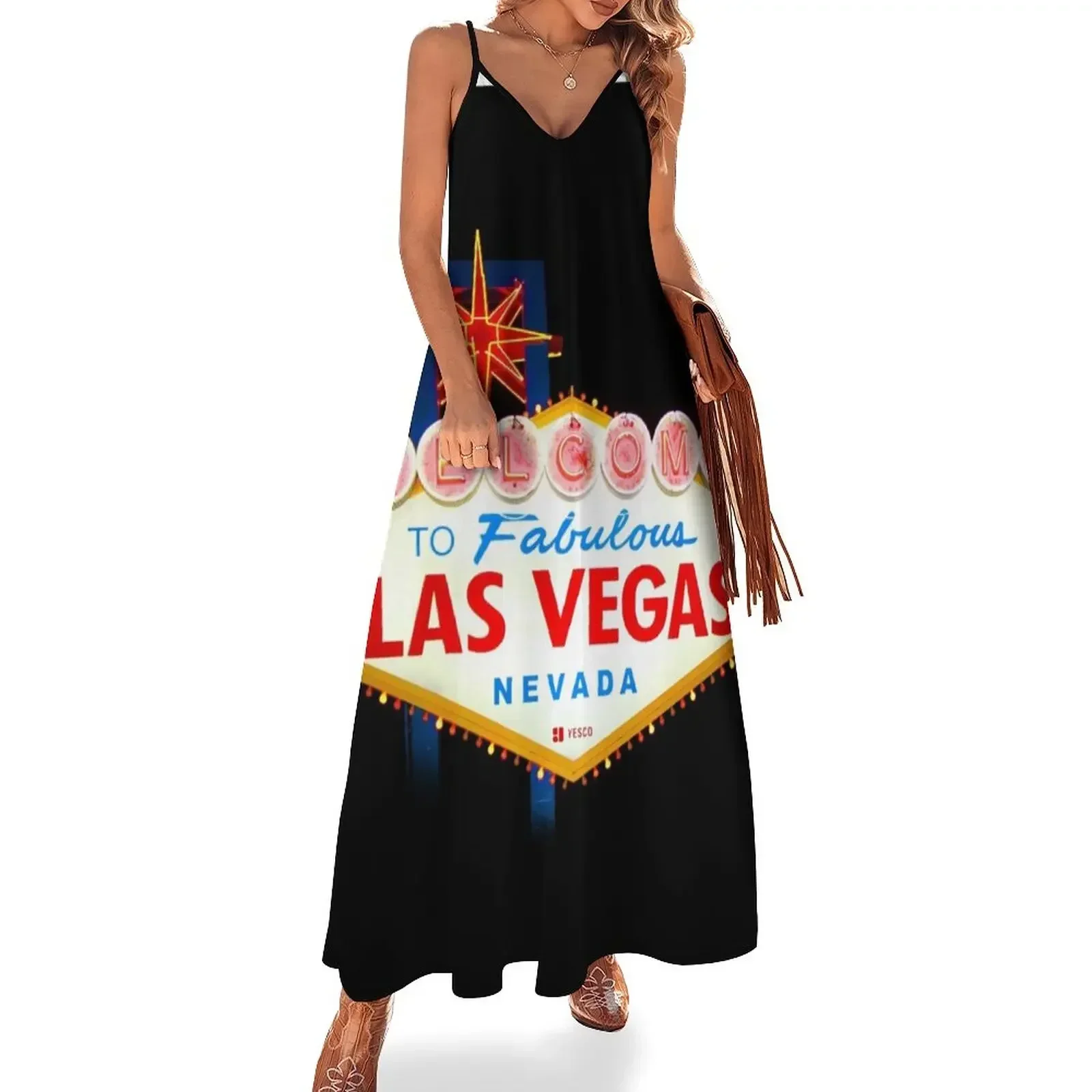 Welcome to Fabulous Las Vegas Sleeveless Dress purple dress Beachwear Dress