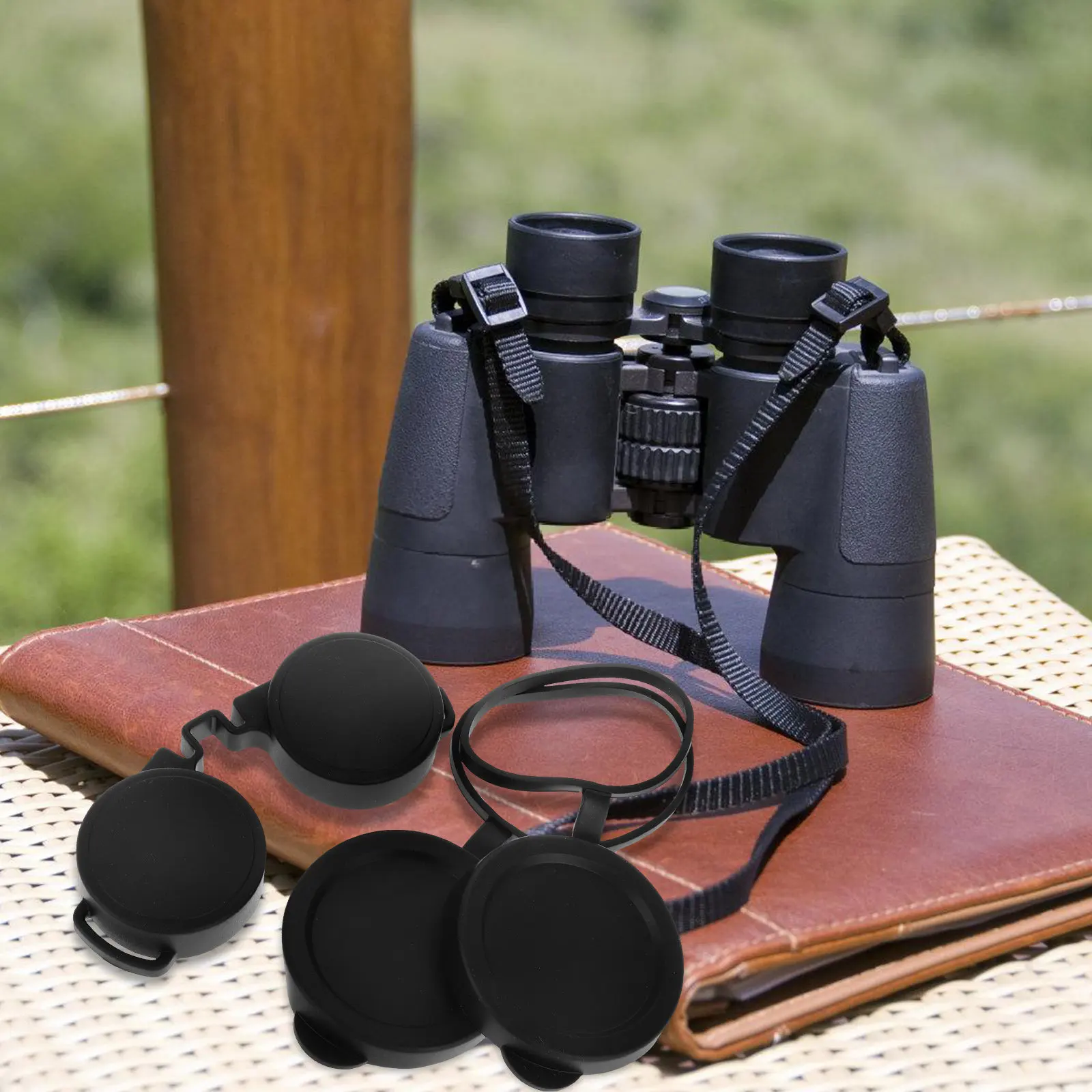 Lot de 3 capuchons de protection en caoutchouc pour lentilles de jumelles, ajustement universel pour jumelles à prisme de toit, ensemble de couvercles étanches pour oculaires et objectifs