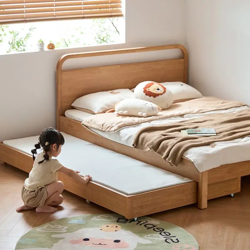 Bed Log Wind Boys and Girls Multifunctional Tow Floor  Pull-out MotherChild Single