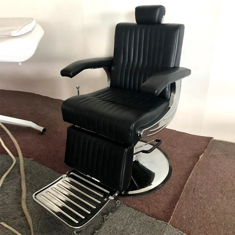 Men's barber chair can be folded down in the hairdresser lifting and shaving retro oily head chair hair salon special hair