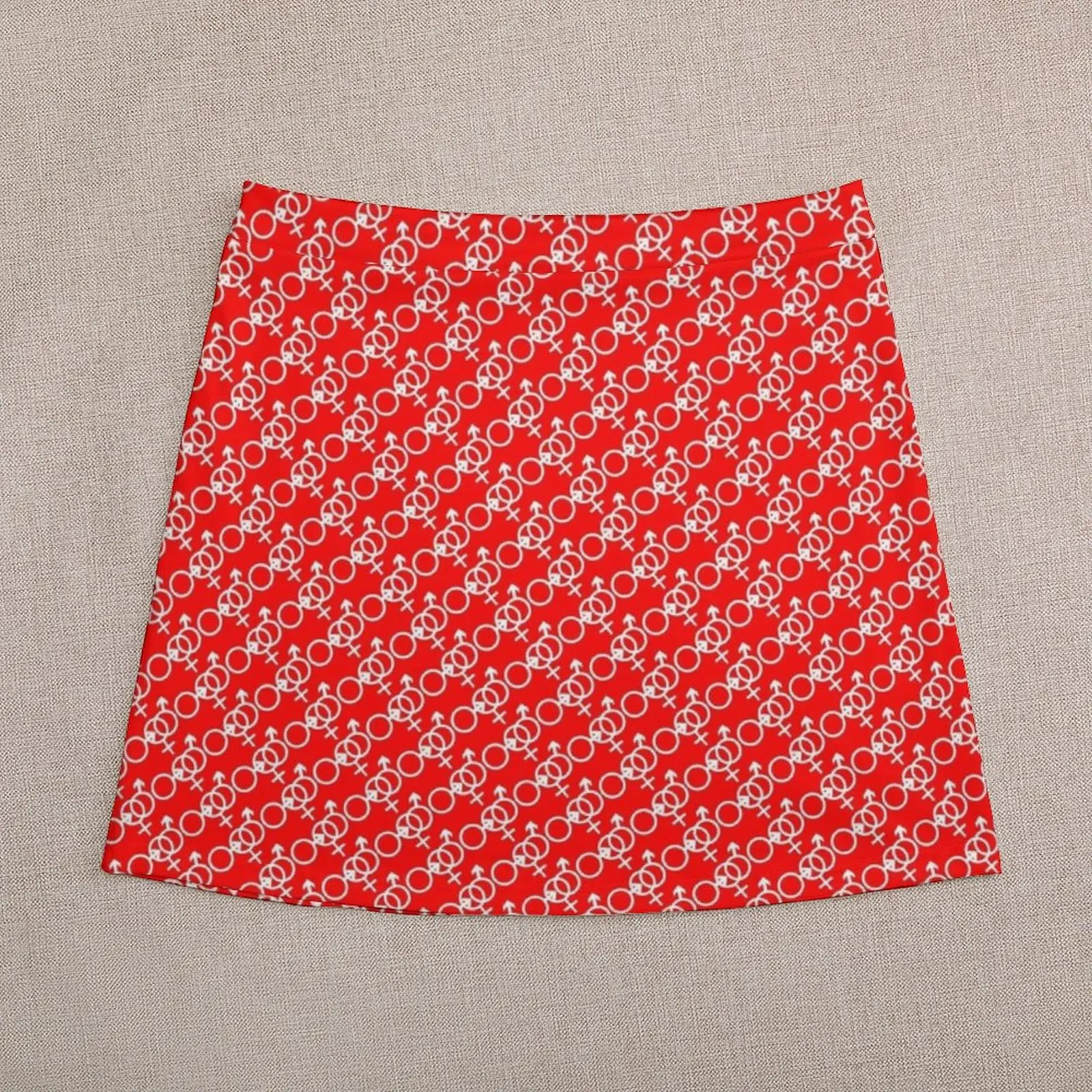 Hot Wife Secrets - Hot Wife Motif white on red Mini Skirt korean women's clothes girls skirt japanese fashion fairy core