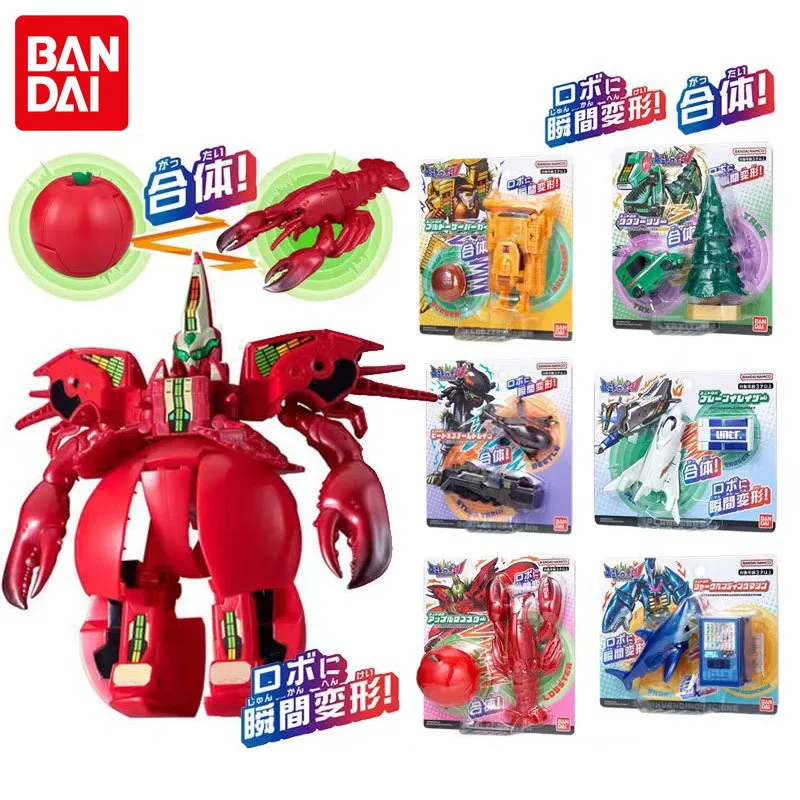 

Bandai Original Genuine Transformers Robot Instantaneous Deformation Apple Lobster Action Figure Toys for Boys Girls Kids Gift