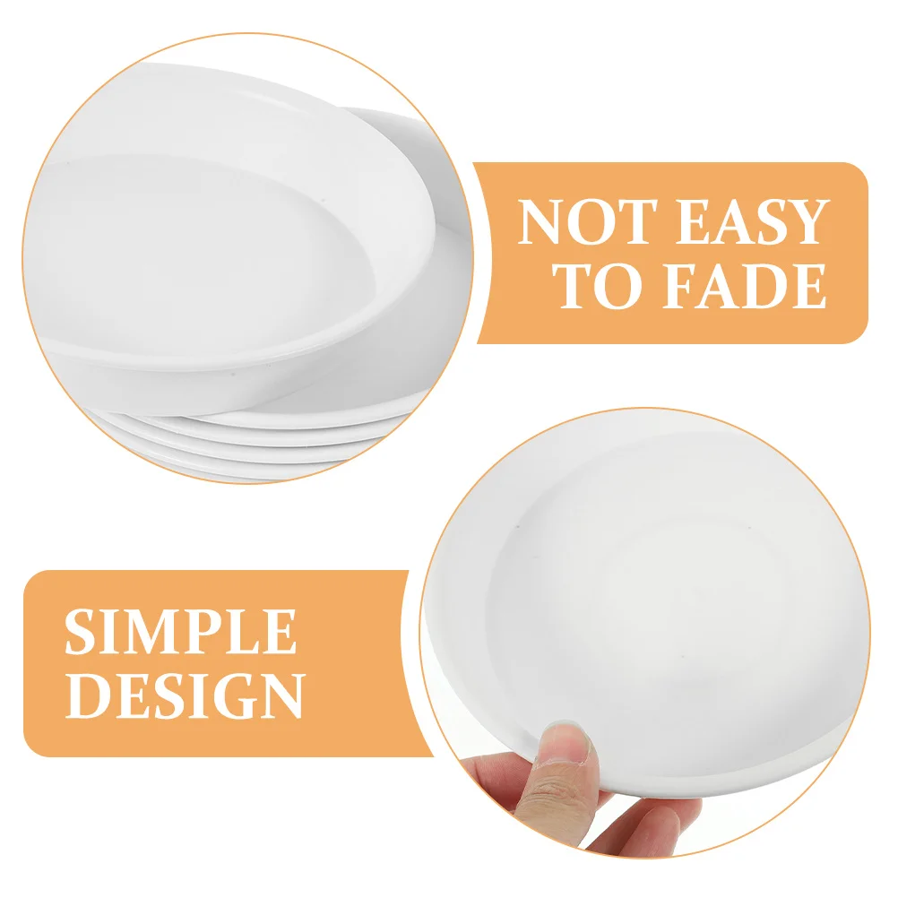 

6Pcs Plastic Plant Tray Durable Flower Pot Saucer Thick Round Plate Indoor Outdoor Garden Plants Drain Catcher