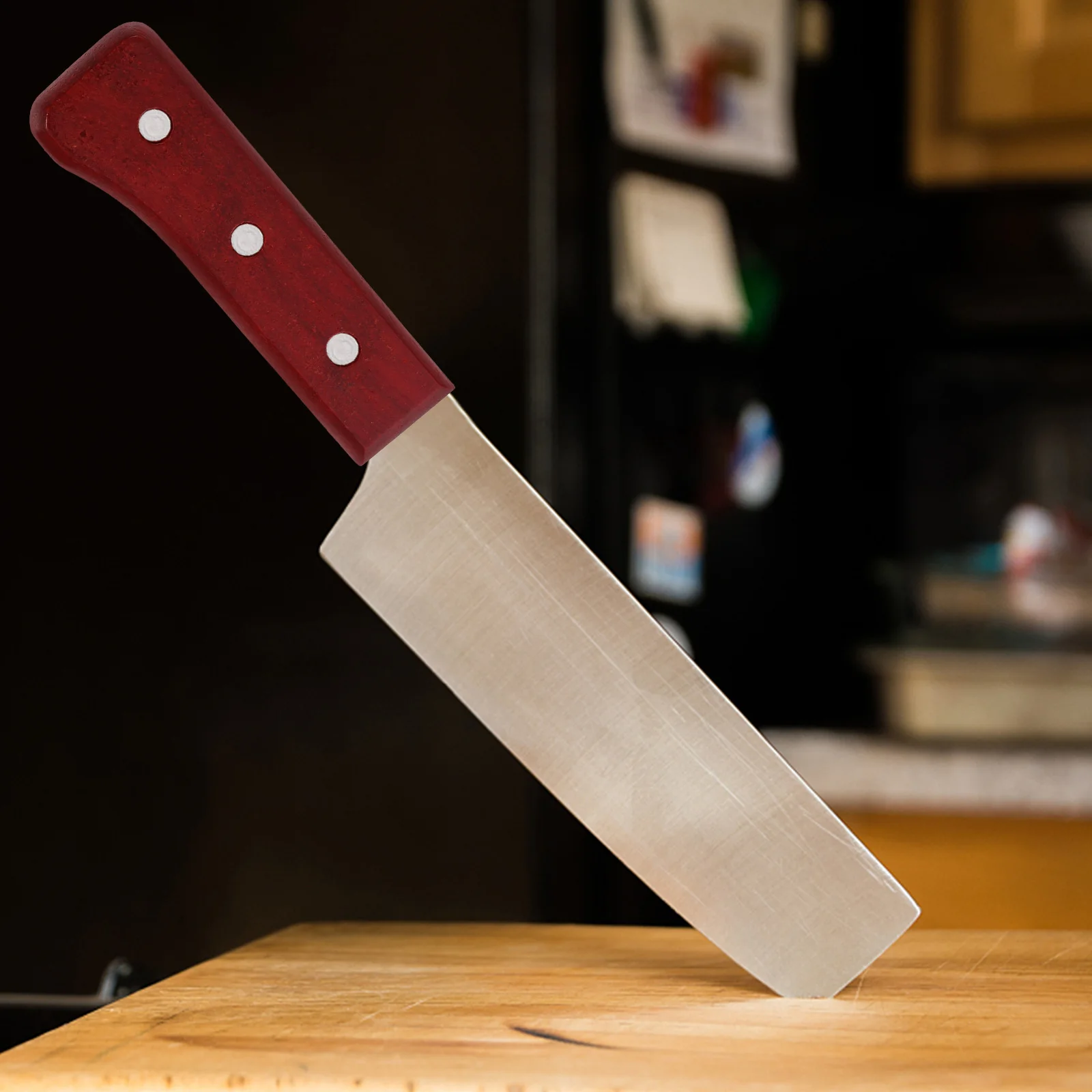 

Red Pear Wood Knife Handle Ergonomic Accessories Grip Replacement Chef Knifes Replaceable Wooden