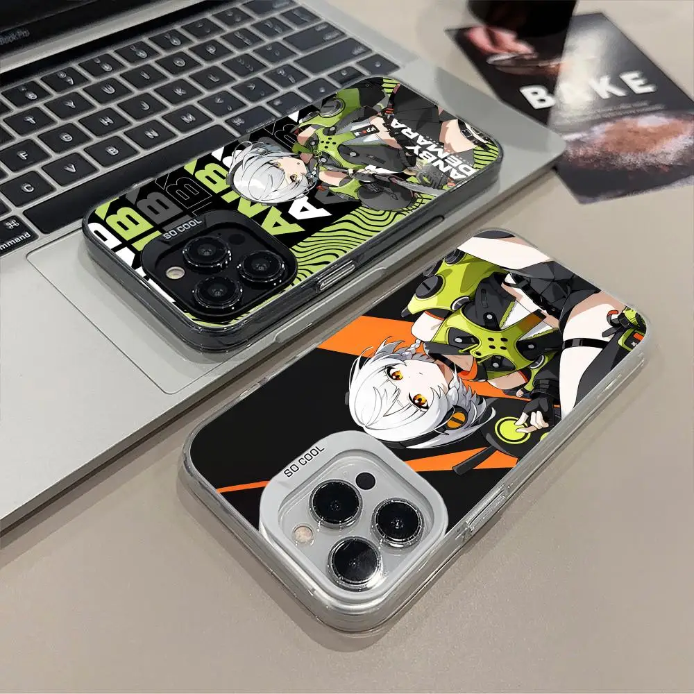 

Чехол для телефона ZZZ Silver Soldier Anby для iPhone 17, 16, 15, 14, 13, 12, 11 X XR XS 8 7 Pro Max Plus, полупрозрачный цветной защитный роскошный чехол