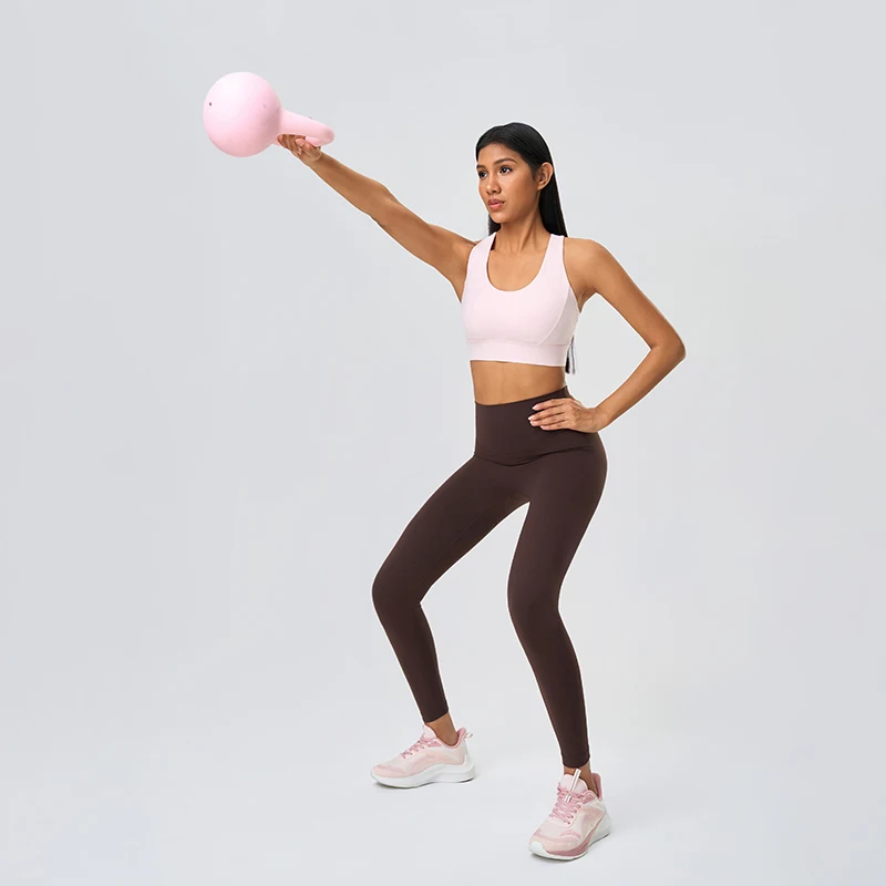 Women's Naked Feeling Shaping Yoga Pants, High Waist Tummy Control Hip Lifting 9-point Length Slim Tight Fitness Sports Leggings