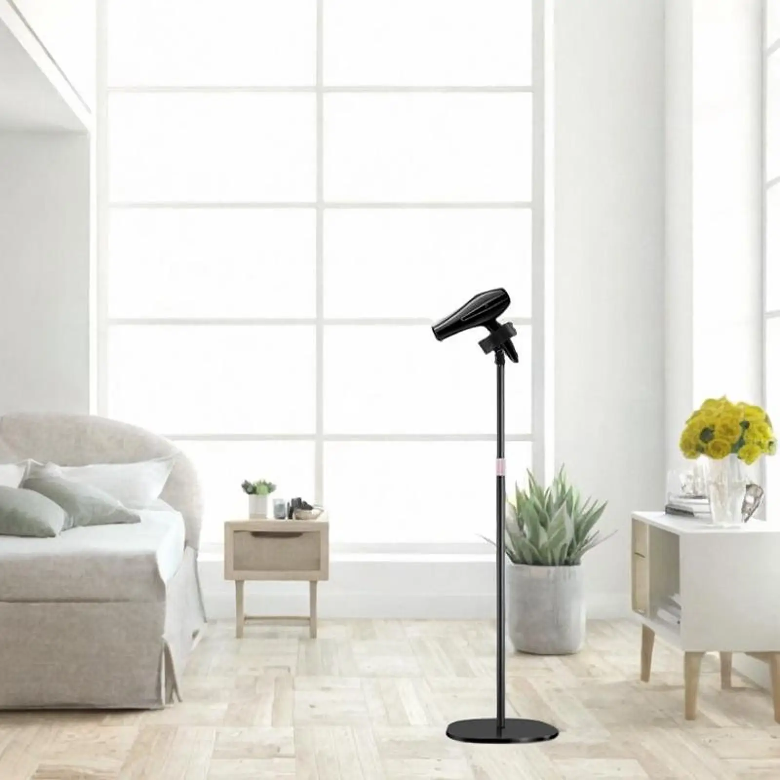 Floor Hair Dryer Stand Angle Clip Hands Free 180 Degree Rotatable 37
