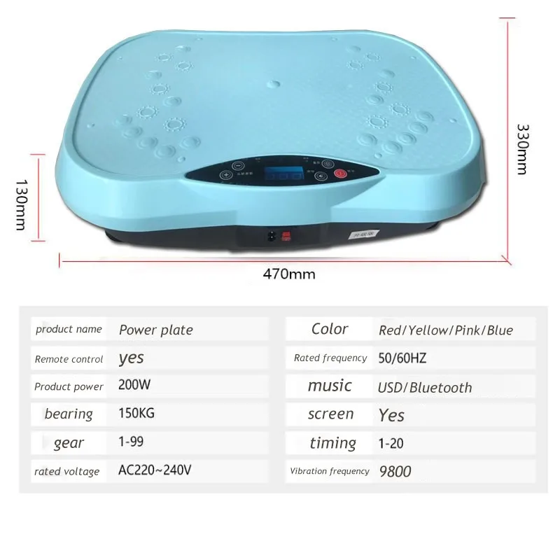 Power Legs Vibration Plate Foot Massager Platform Rotating Acupressure Heads Multi Setting Electric Foot