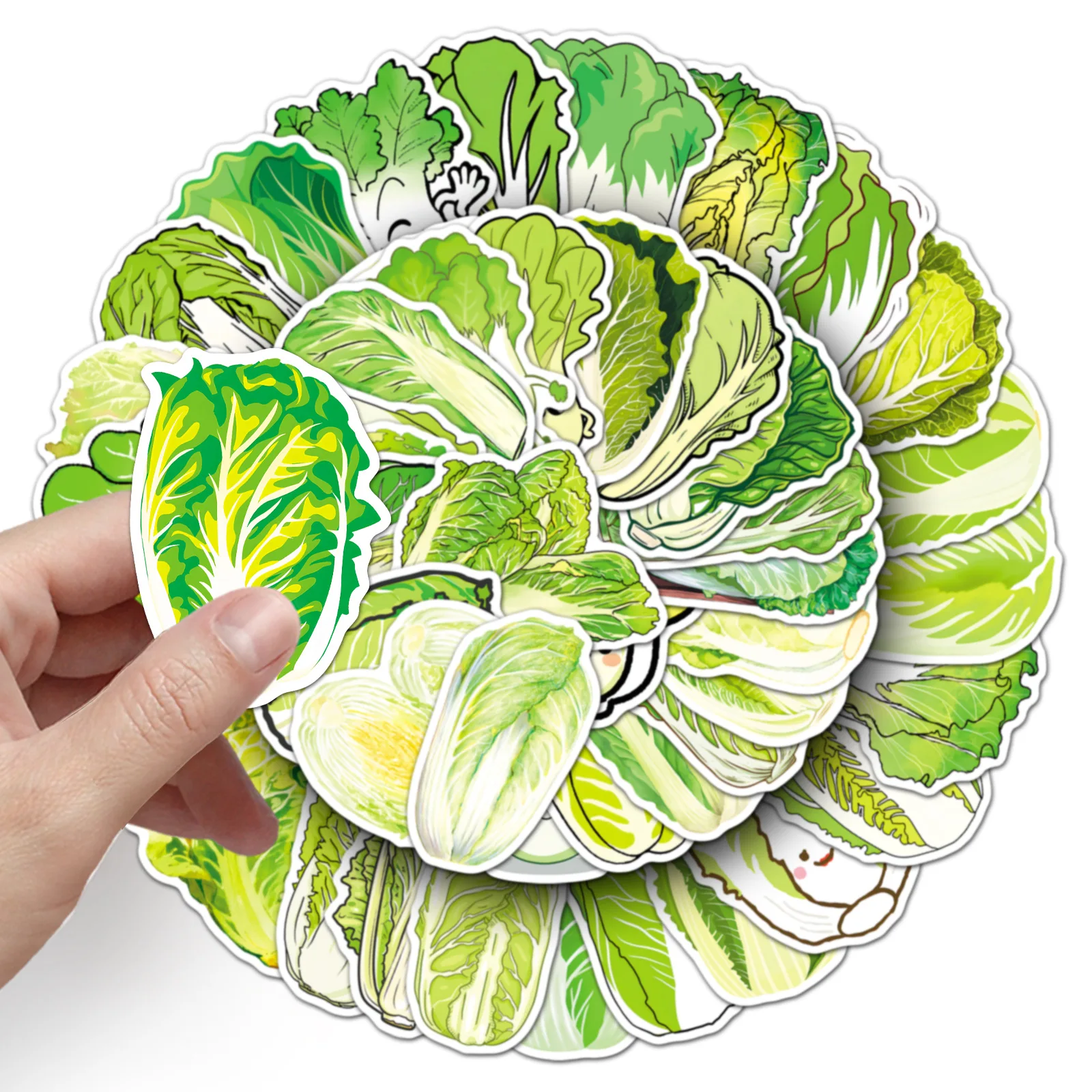 10/50 Uds lindo repollo chino pegatina de Graffiti verduras Kawaii calcomanía de dibujos animados cuaderno teléfono guitarra monopatín taza juguetes para niños