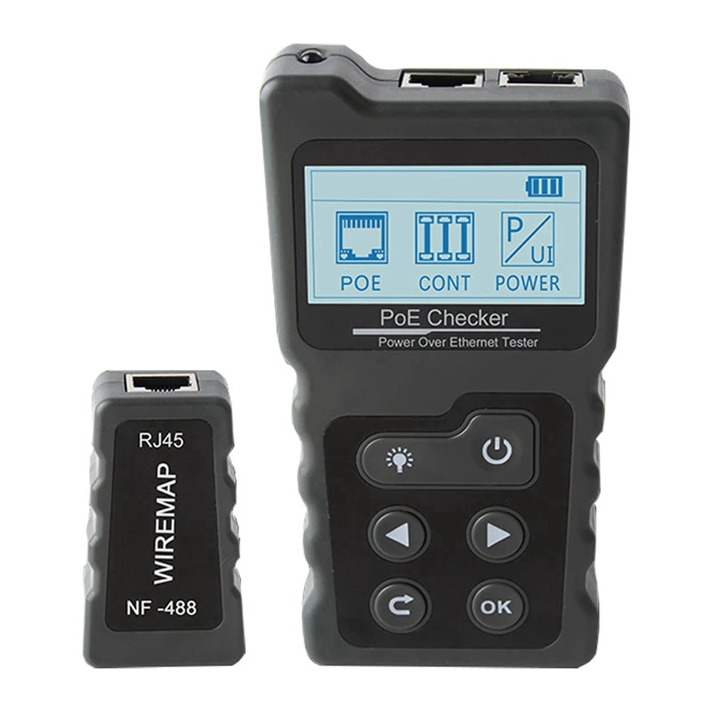 NOYAFA NF-488 Poe اختبار الطاقة كابل الشبكة المقتفي مدقق الجهد عبر إيثرنت Cat5 Cat6 أدوات اختبار Lan على الإنترنت Switch-N3 #5