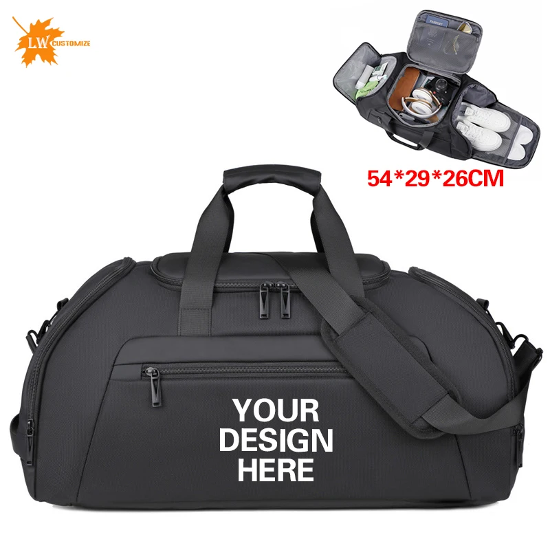 

Men's large capacity gym bag waterproof boxing sports bag weekend leisure bag customized luggage bag printed logo
