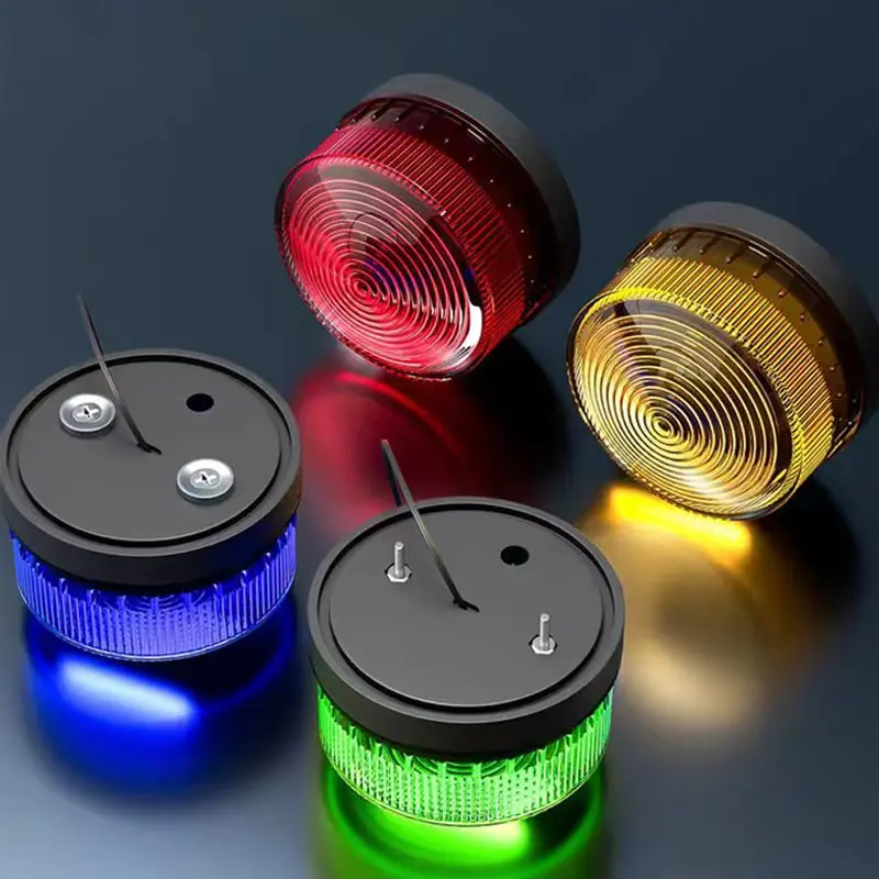 12V 24V 220V Strobe Warning Light with Buzzer, High-Intensity LED Flashing Beacon Alarm, Waterproof Emergency Light
