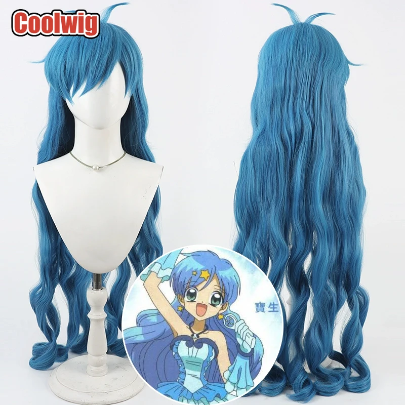 coolwig-人工毛-ハノン・ホショ-コスプレウィッグ-マーメイドメロディー-ピチピチピッチ-ハノン・ホショ-100cm-ウェーブブルーウィッグ-耐熱性