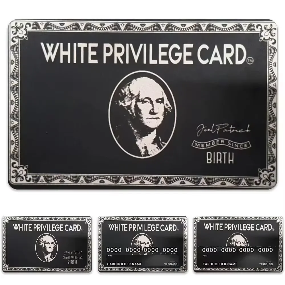 1/4Pcs New Funny White Privilege Debit Card Skin Sticker Decoration Stylish Bus Credit Card Sticker Protection Film Waterproof