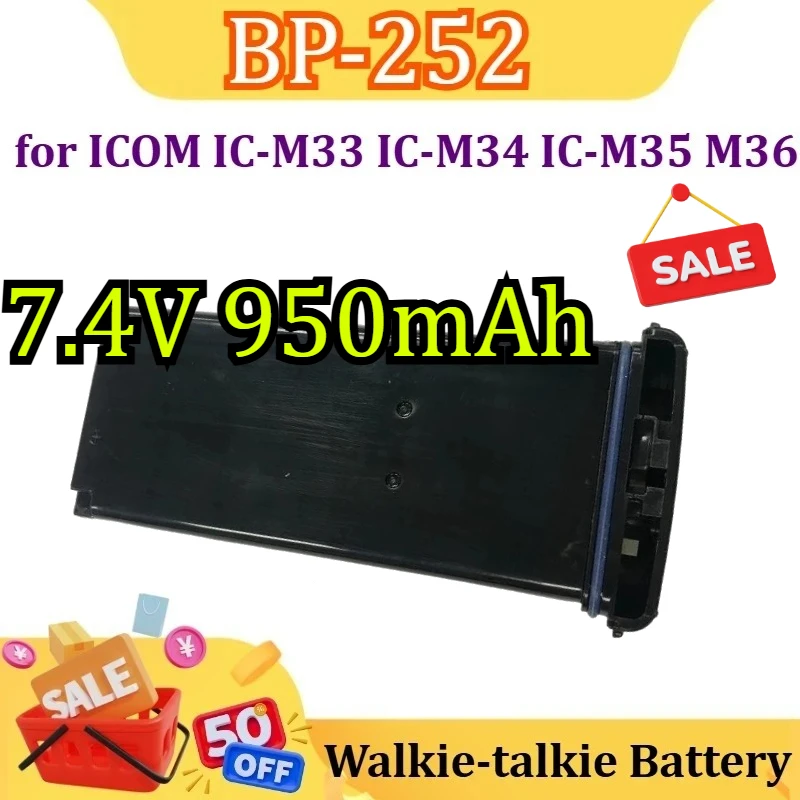 

New 7.4V 950mAh for ICOM BP-252 IC-M33 IC-M34 IC-M35 M36 Walkie-talkie Battery