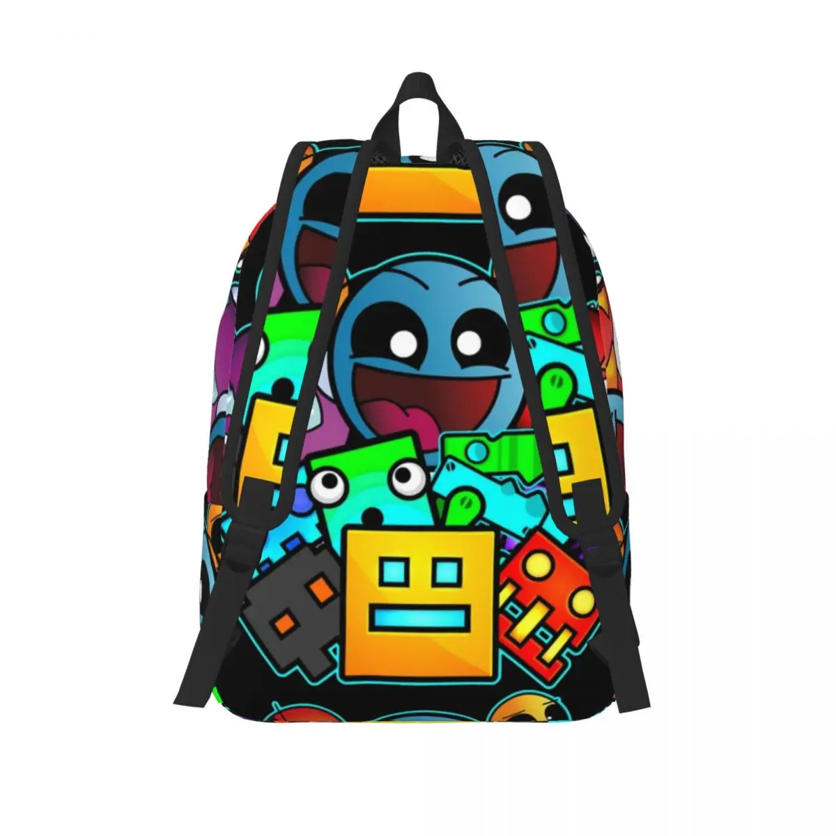 Geometria Cube Gaming Dash Mochila Escolar, Mochila Escolar para Estudantes do Ensino Fundamental, Mochila para Homens e Mulheres