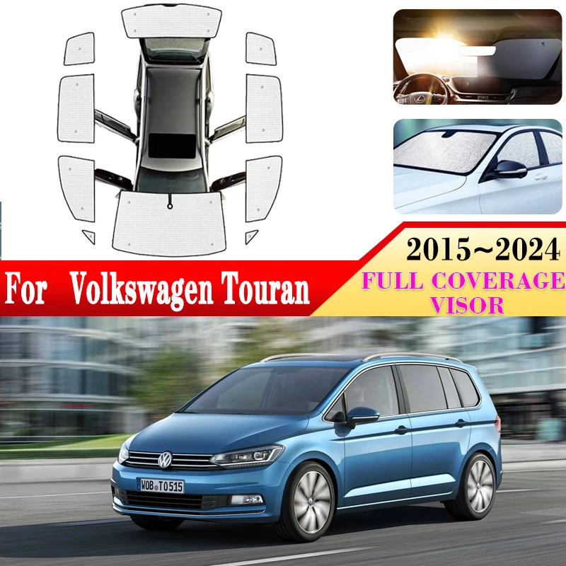 

For VW Volkswagen Touran MK2 5T 2016~2024 Anti-UV Car Windshield Surround Sunshades Side Windows Visors Covers Car Accessories