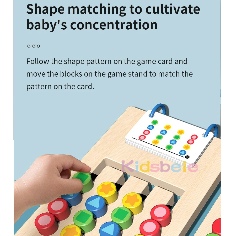 Przedszkolna gra dopasowująca kształty i kolory Montessori Drewniana układanka do sortowania Zabawka dla dzieci Myślenie poznawcze Zabawka do wczesnej edukacji