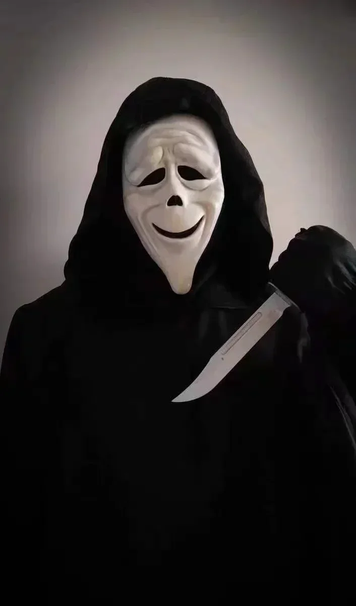 Déguisement Scream Enfant Leajap Halloween Scream Deguisement Avec Ghostface Masque: Cosplay De Fête Fantôme Effrayant Pour Enfants (M Masque Scream