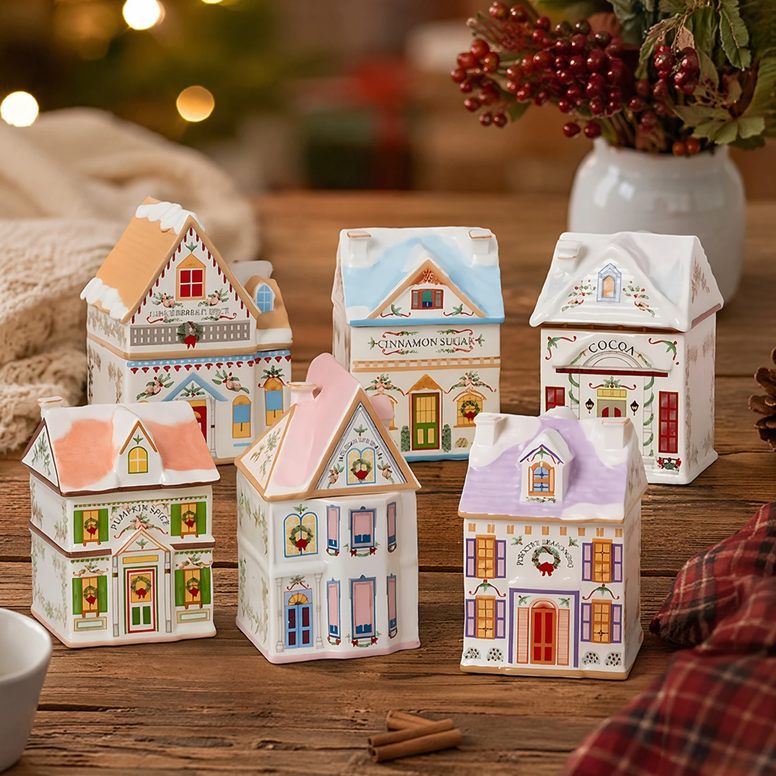 6Pcs Desktop Decoration House - Home Fragrance Gingerbread ulasan dan harga