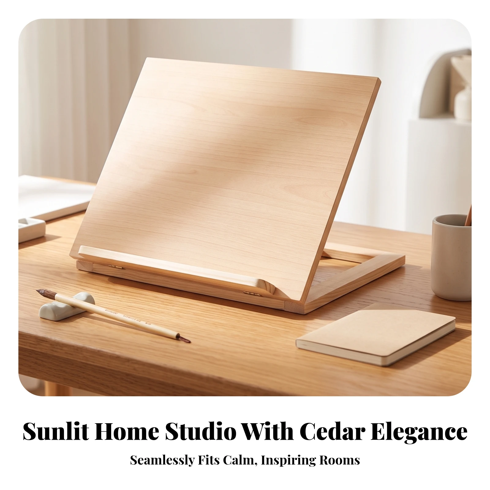 Tabletop Easel with Adjustable Frame Space-Saving Foldable Wooden Easel Display Stand Long-Lasting Versatile for Artists, Desk