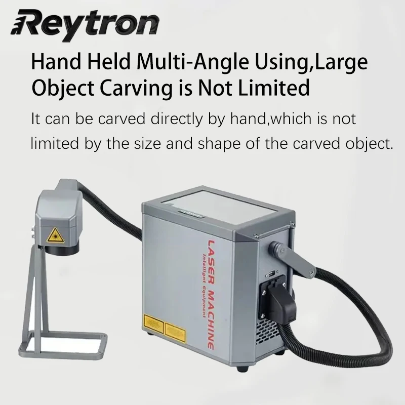 30W MAX Handheld Fiber Laser Engraver for Metal Sheets, Painted Wood & Large Surfaces, Durable Design with Fast Speed