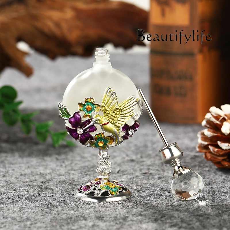 Empties exquisite European retro 10ml fillable glass bottle sub-packaging empty bottle incense premium agarwood empty bottle