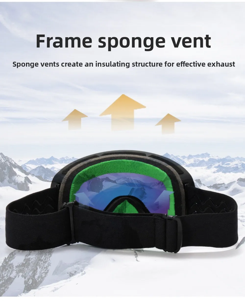 نظارات رياضية خارجية جديدة للرجال والنساء نظارات تزلج ملونة للكبار نظارات تزلج مضادة للضباب ومقاومة للماء