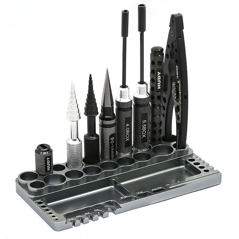 

Metal Shelf Hex Repair Screwdriver Kit Holder Tool Rack Storage 18 Holes Bracket Key Wrench For All RC Cars