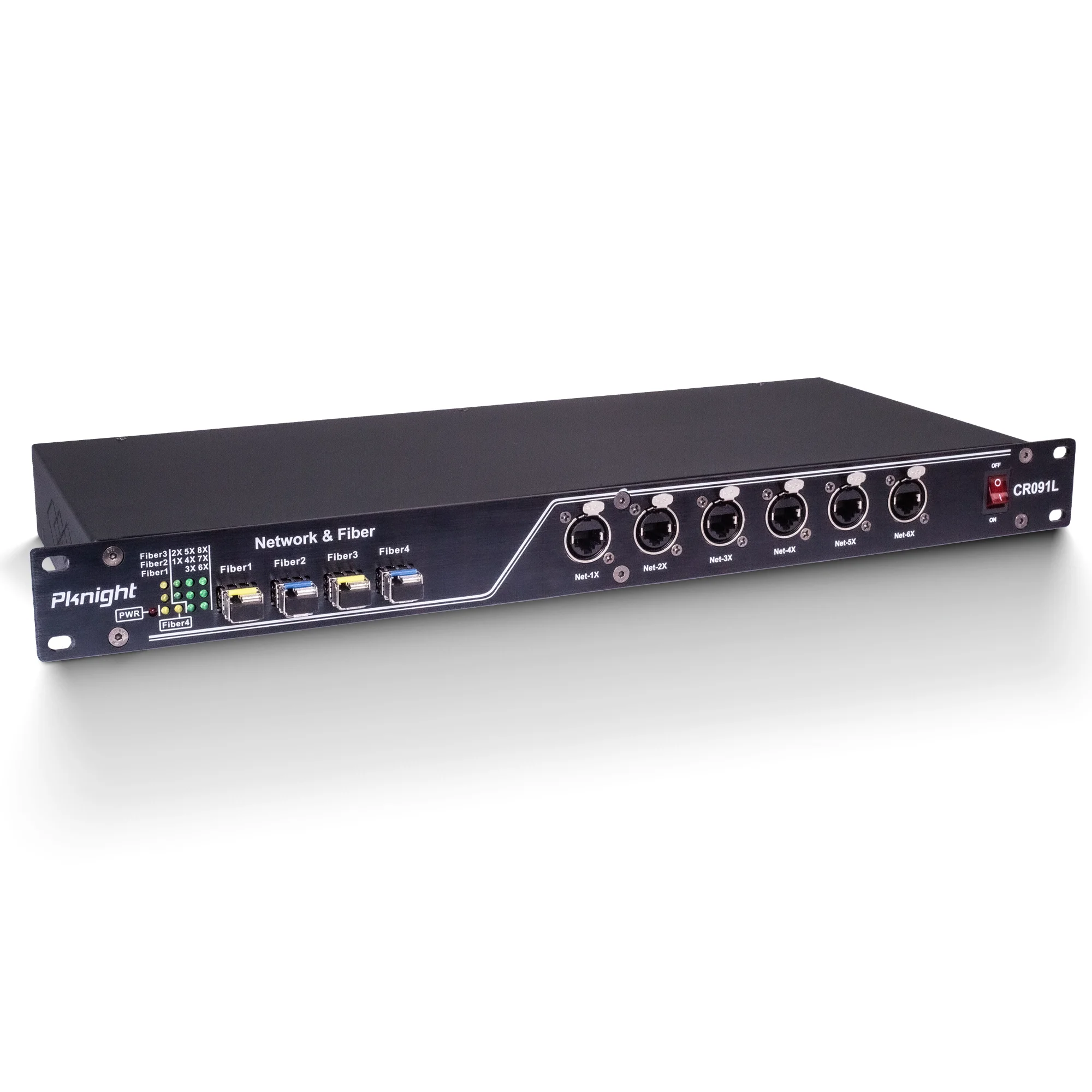 

Pknight Gigabit Fiber Ethernet Switch , 12 Port Hybrid , 4 SFP + 8 RJ45 . Industrial Rackmount Network Hub